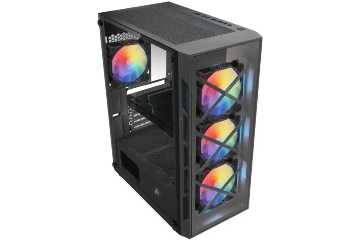 Корпус ATX 1STPLAYER FIREBASE XP-G XP-G-BK-4F1-1