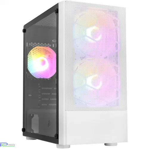 Корпус 1STPLAYER FIREBASE X4-M White / mATX, TG / 1x120mm & 2x140mm LED-0