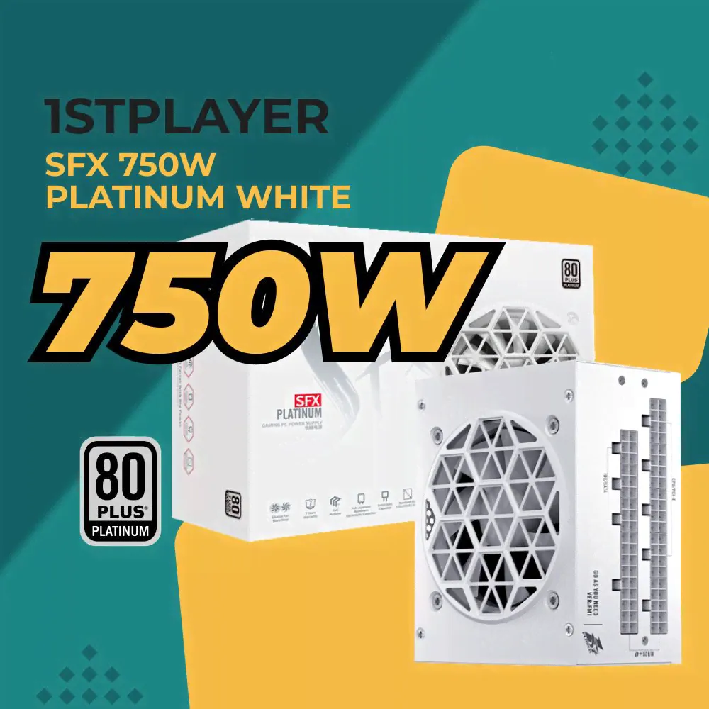 Блок питания 1STPLAYER, SFX, 750W, PLATINUM, White