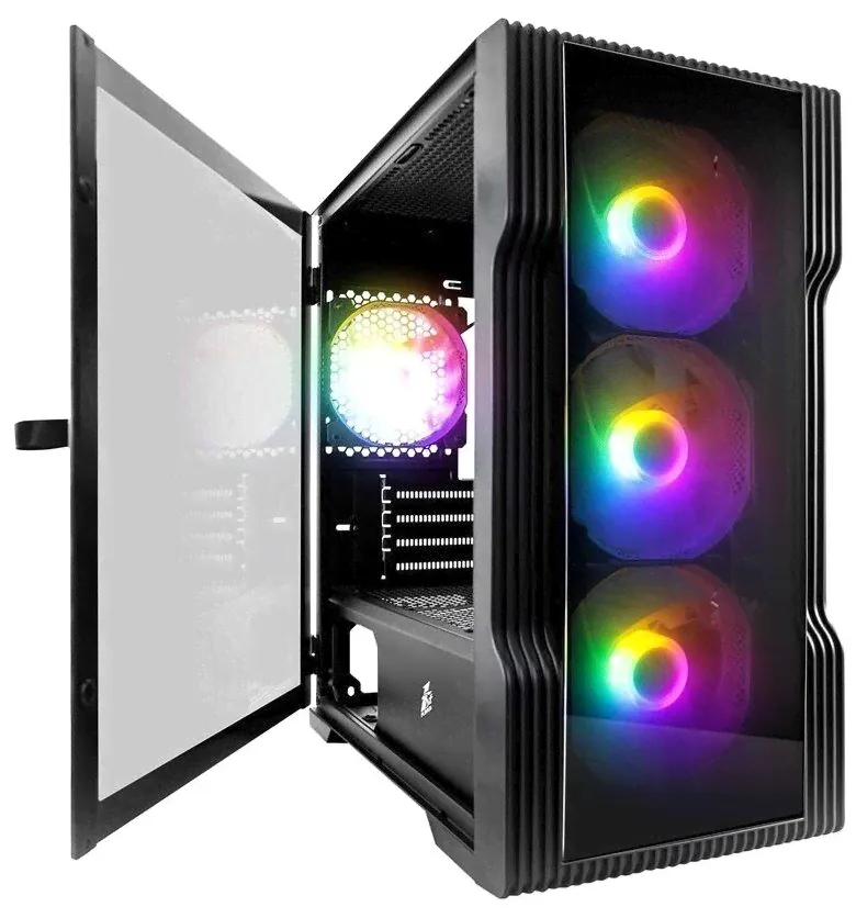 Корпус 1STPLAYER TRILOBITE (T3-G-BK-4F1) без БП черный