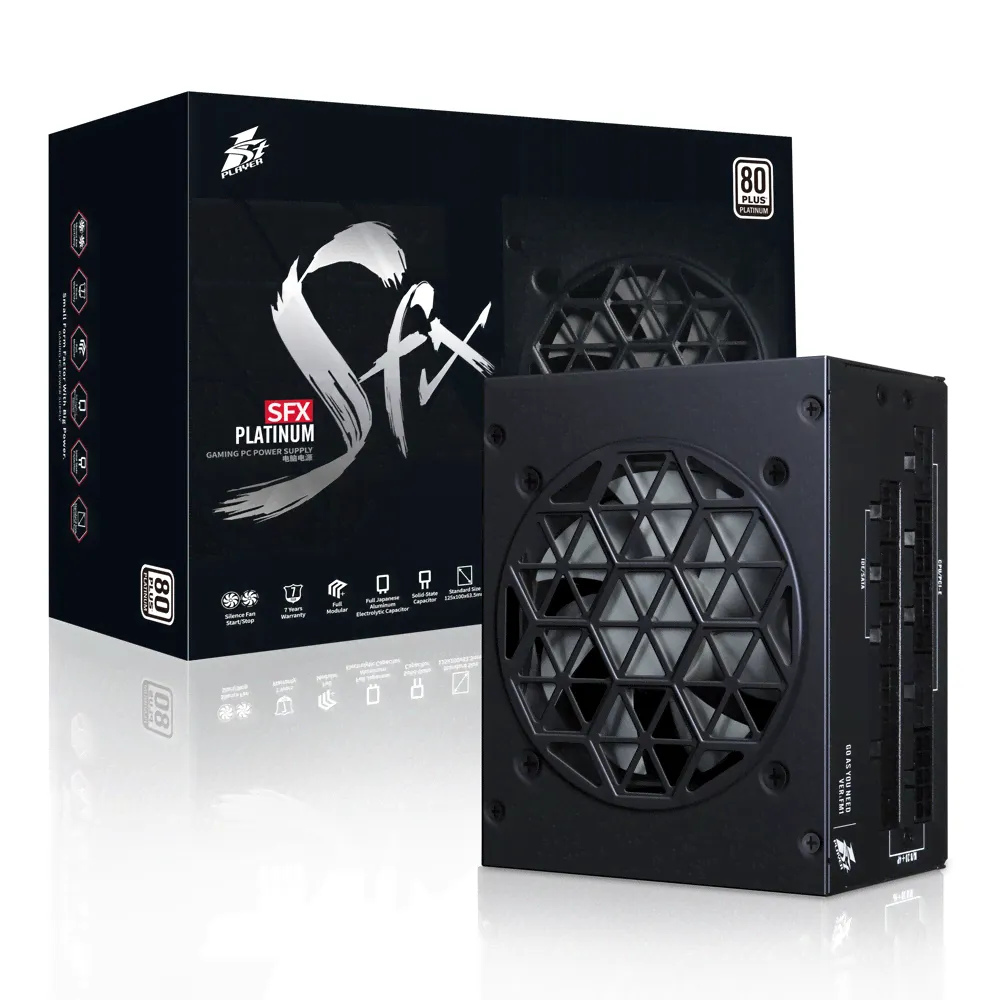 Блок питания 1STPLAYER SFX 750W PLATINUM / SFX, APFC, 80 PLUS Platinum, 80mm fan, full modular / PS-750SFX-0