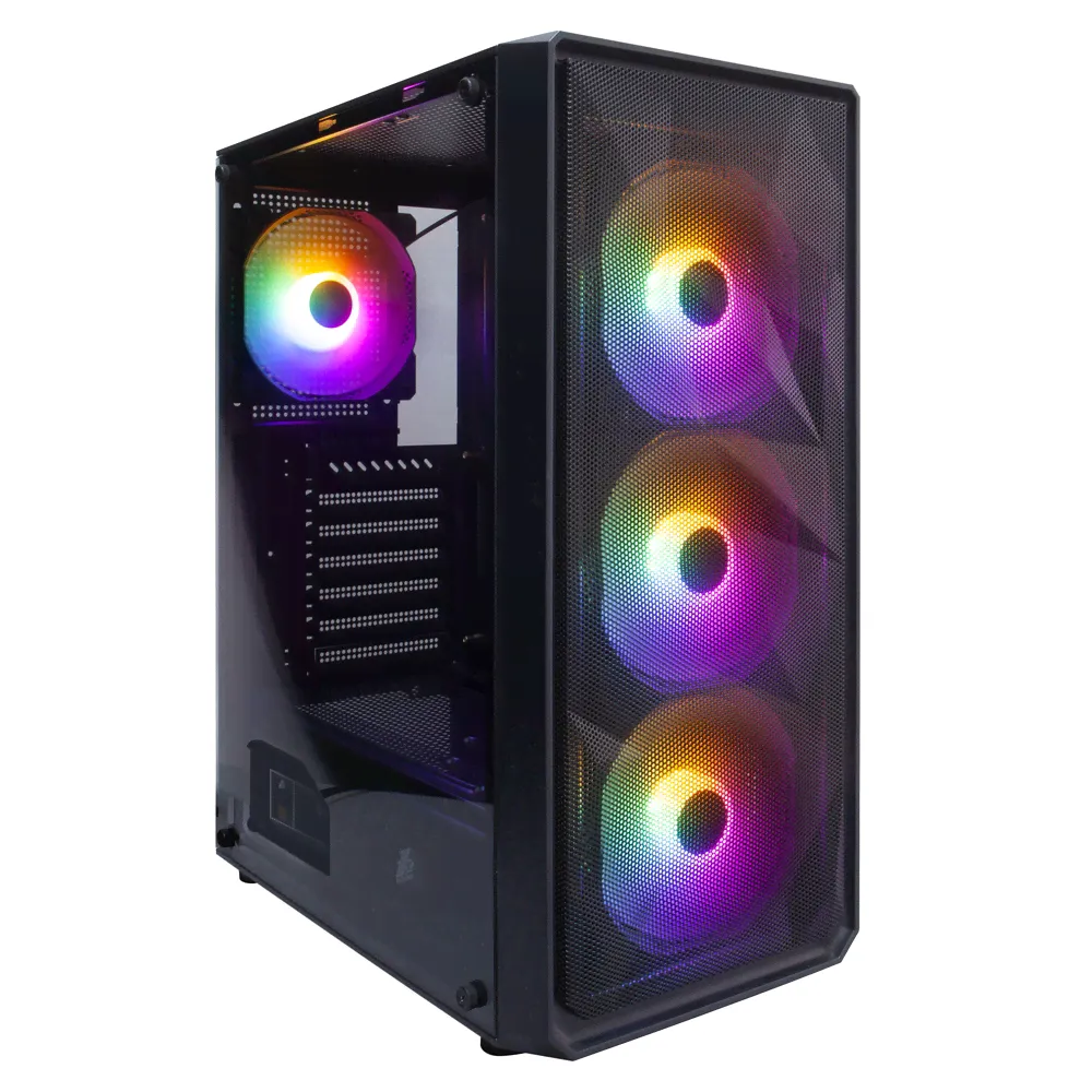 Корпус 1STPLAYER FD3 Black / ATX / 4x120mm LED fans inc. / FD3-BK-4F1-0