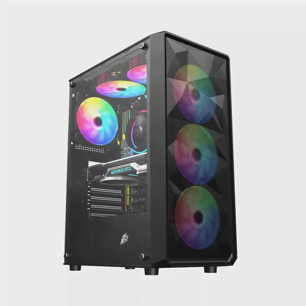 Компьютерный корпус 1STPLAYER FD3 (FD3-BK-4F1) Black-0