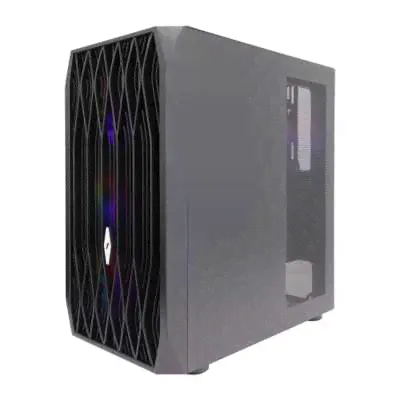 Корпус Miditower 1STPLAYER ARIYA AY7 <AY7-BK-4F1> Black ATX без БП
