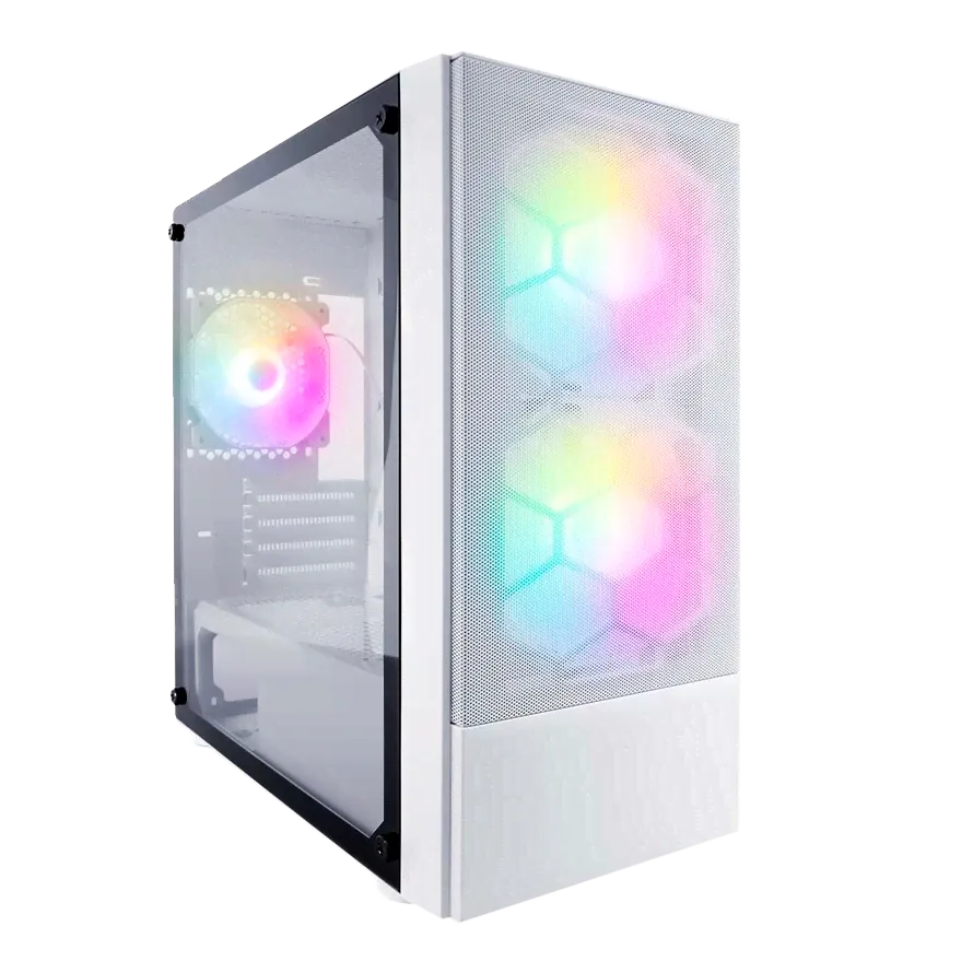 Компьютерный корпус 1STPLAYER FIREBASE X4-M (X4-M-2F1P-W-1F1) белый